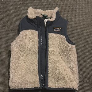 L.L. Bean Navy and Cream Fleece Vest toddler